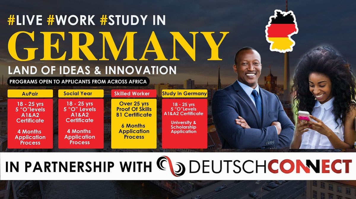 ConnectDeutsch's tweet photo. With @MakeitinGermany
As we begin this week we would like to highlight the opportunities available to you through our #smartmigration programme. We focus on aupairs, social year volunteers and apprenticeships.
https://t.co/TnaNu0bSH4 https://t.co/aqZ07dVnIf
