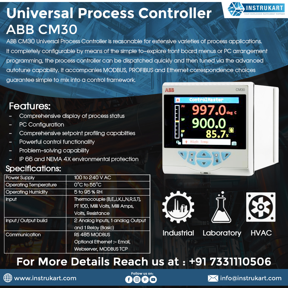 instrukarthold's tweet image. ABB CM30 Universal Process Controller
For Direct Purchase: instrukart.com/product/abb-cm…
#abb #abbcm30 #processcontroller