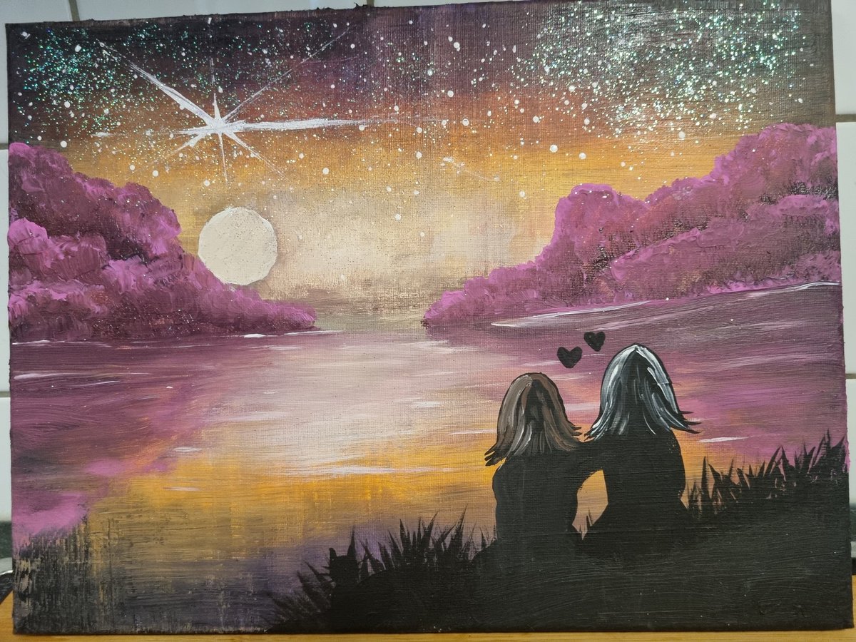 Ein echter Da Wenzi zu Muttertag bekommen . Danke @nancy_wenz #Muttertag2022 #acrylicpainting #Sonnenuntergang
