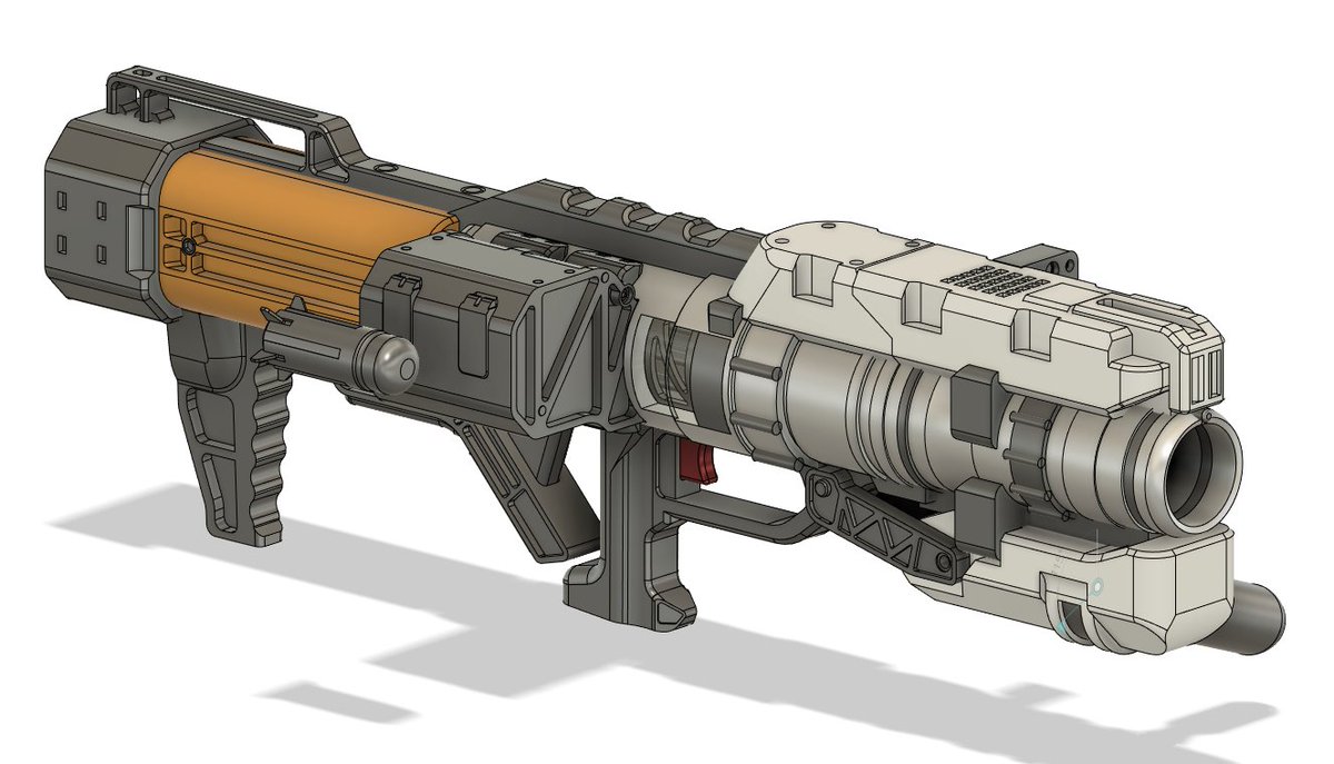 MIStudiosAus's tweet photo. Our super talented weapons artist is smashing this rocket launcher concept for one of our unannounced games. Hang around, in the coming weeks we will be sharing some polished and textured development shots. 
#mistudios #weaponconcept #fusion360 #rocketlauncher #indiedev #gameart https://t.co/AyKtOywmID