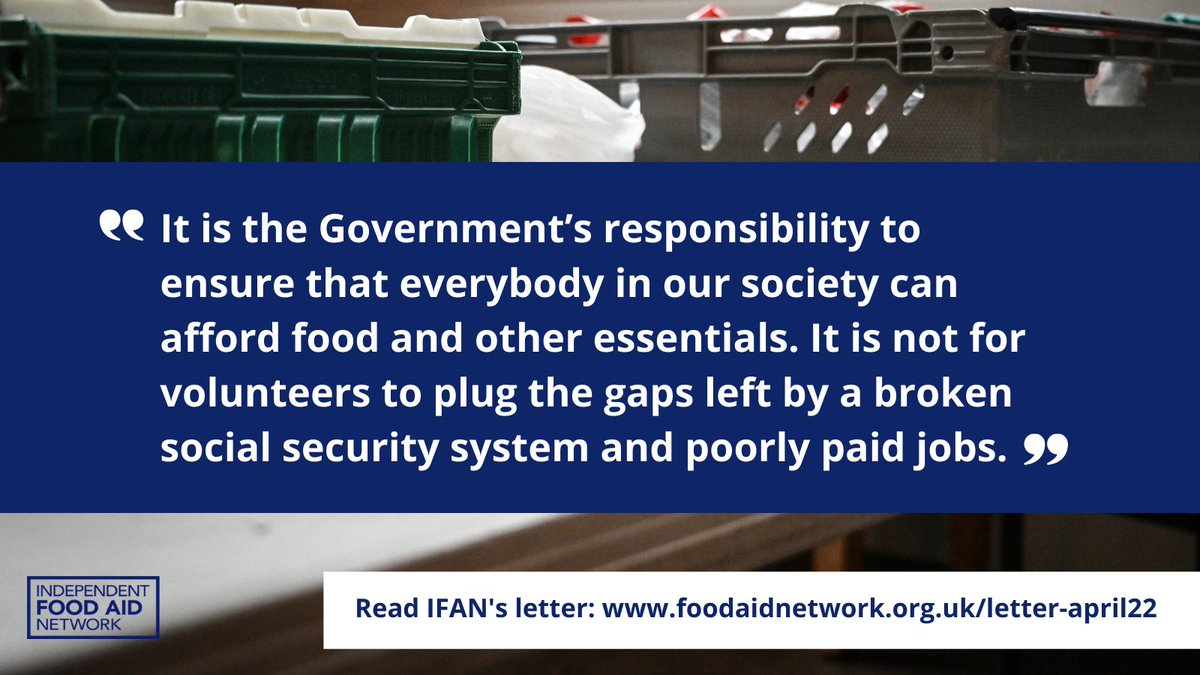 Food banks in our network are reaching breaking point and cannot possibly be expected to cope with unprecedented demand just as their operations are impacted by decreasing donations, rising costs and volunteer exhaustion.
Our letter: foodaidnetwork.org.uk/letter-april22