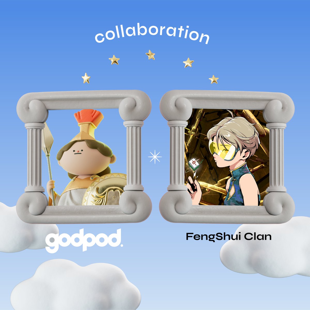 🌈Godpod  x FengShui Clan⚡️

Check out <a href="/FengShuiClan/">𝐅𝐞𝐧𝐠𝐒𝐡𝐮𝐢 𝐂𝐥𝐚𝐧</a> 
We are givingaway 5 WL spots 

 Follow 
<a href="/godpod_official/">godpod.</a> + <a href="/FengShuiClan/">𝐅𝐞𝐧𝐠𝐒𝐡𝐮𝐢 𝐂𝐥𝐚𝐧</a>

🔸Like + Retweet
🔸Tag 3 friends
Ends in 48 hours 
#godpod #FENGSHUI #NFTGiveaways