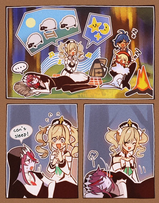 キャンプでの快適な睡眠!🎵🛏🌟
Comfortable sleep in the camp!🌜⛺🐑 