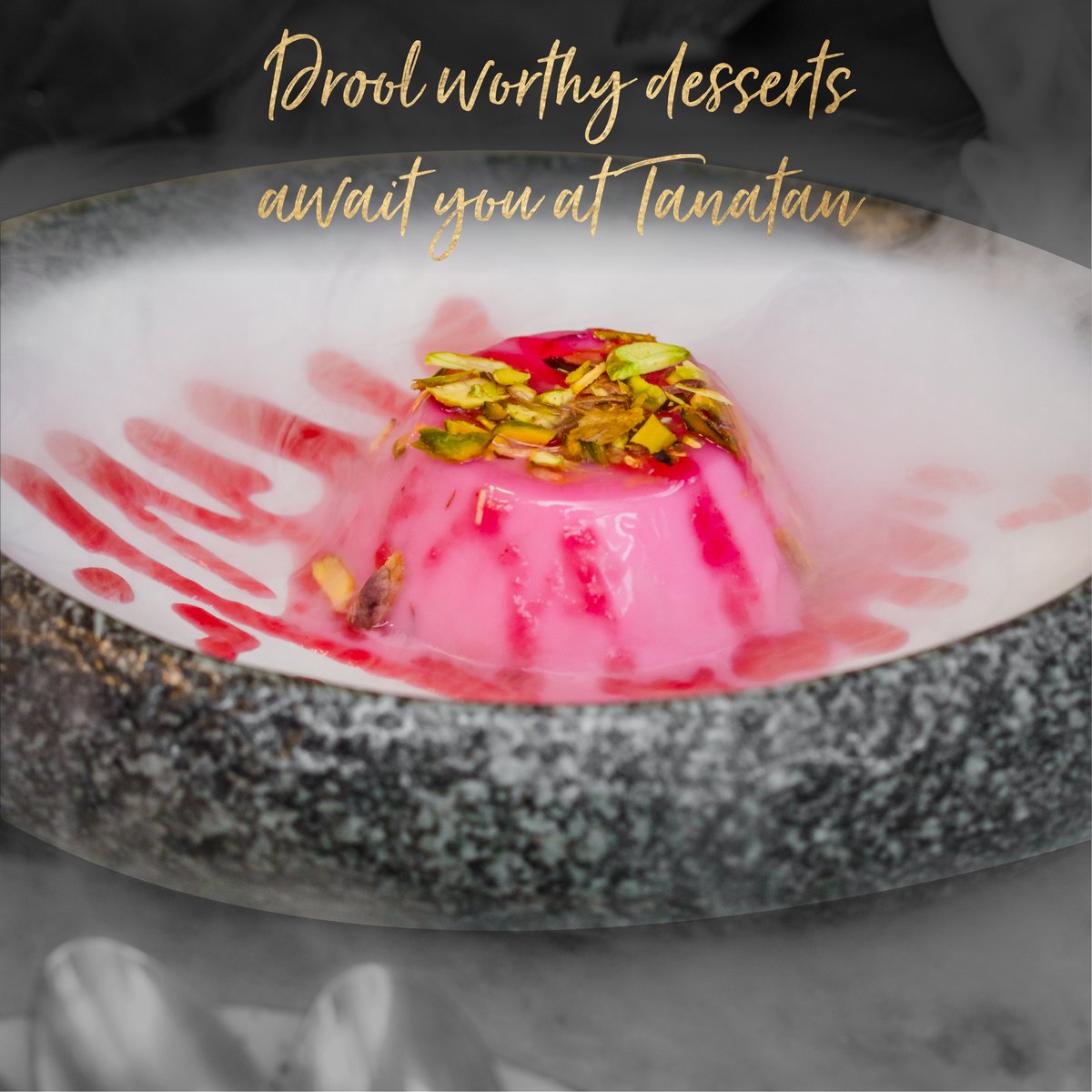 LucknowTanatan's tweet photo. Gulab Pista Panacotta- A perfect and sweet ending to your meal.
This dessert is rich, creamy, and mouth-melting made with refreshing rose flavor topped with pistachio. 
Book your tables now!

Timings: 12PM- 12AM
📞 : +91 9619325945 / +91 91368 65660 https://t.co/AdZQQixkOE