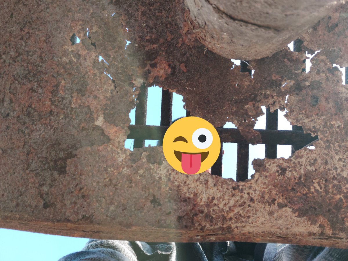 Trashygore's tweet photo. This grill at the park had holes in it 
Yeah that's it it's cool huh? https://t.co/0LJTbBIQsd