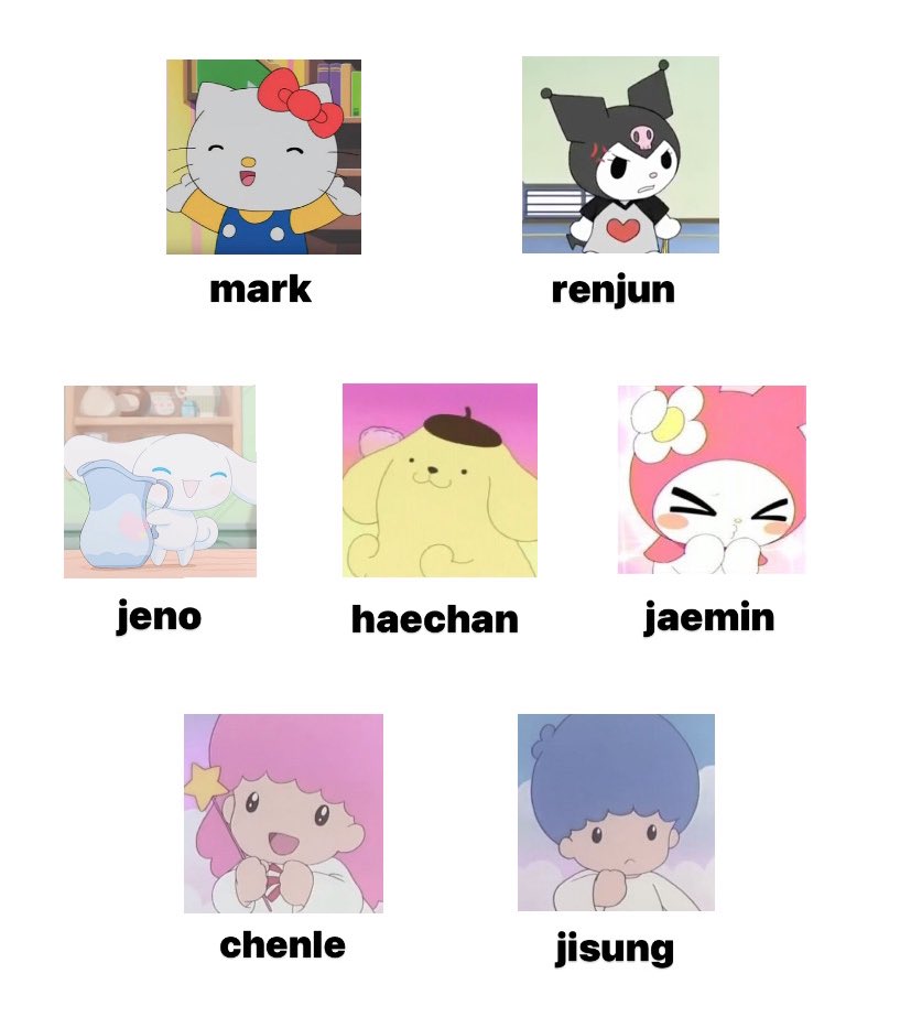 nct dream but as sanrio characters 💟