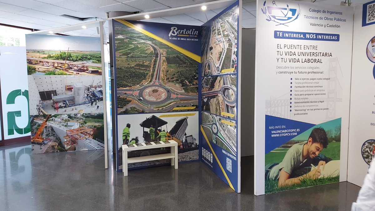 grupobertolin's tweet photo. Participamos un año más en la XXVIII Semana de la Ingeniería Civil y el Medio Ambiente de @caminosUPV, donde los estudiantes podrán participar en múltiples actividades y acercarse a la realidad profesional.
#SICMA #UPV #ETSICCP #GrupoBertolín https://t.co/zFOEw1B8TG