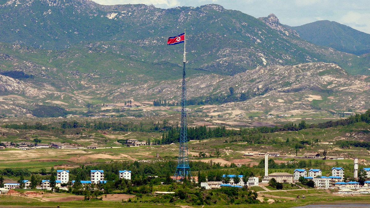 Korean_DMZ_Vets's tweet photo. Up on the Z - Propaganda City, otherwise North Korea's fake city where no one lives! #upontheZ #dmzwar #koreandmzvets #dmz #MDL #JSA #propagandacity https://t.co/SbgiSTgn3s