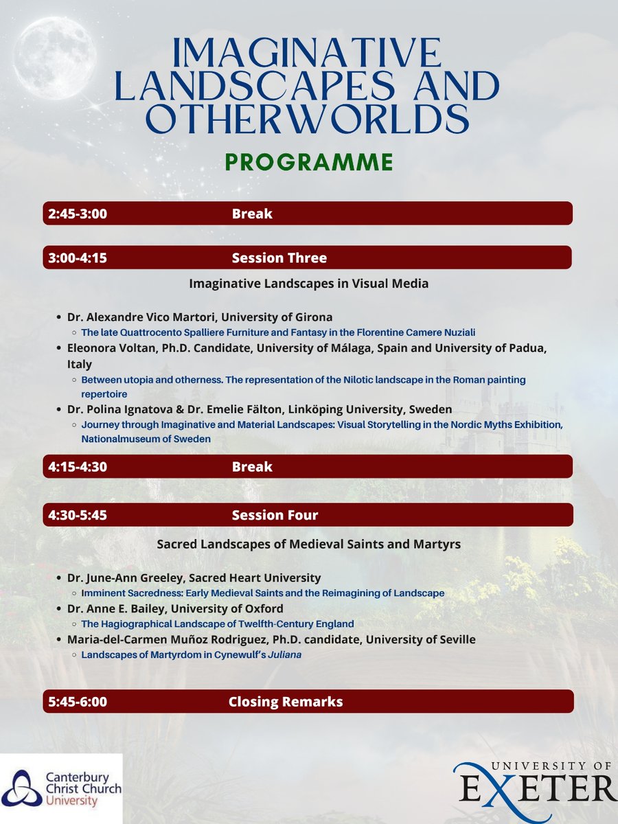 AA_Norton's tweet photo. Registration is still open for our one-day Imaginative Landscapes and Otherwolds (online) conference. We have some amazing talks lined up, come check them out 😁 #landscapes #belief #medievaltwitter 

https://t.co/Cm8P5Y4B6U https://t.co/C5ppNf40WT