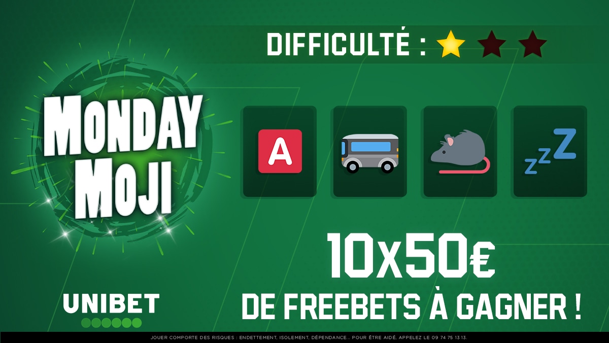 UnibetFrance's tweet photo. 🙌 On garde les bonnes habitudes, c'est l'heure du 𝙈𝙤𝙣𝙙𝙖𝙮 𝙈𝙤𝙟𝙞 !

🤔 Qui se cache derrière ces emojis ? 10 x 50€ de Freebets à partager dans les bonnes réponses ! 

👉 RT/Follow + #MondayMoji + ton pseudo.
🍀 TAS demain. https://t.co/NSI5HJiLPL