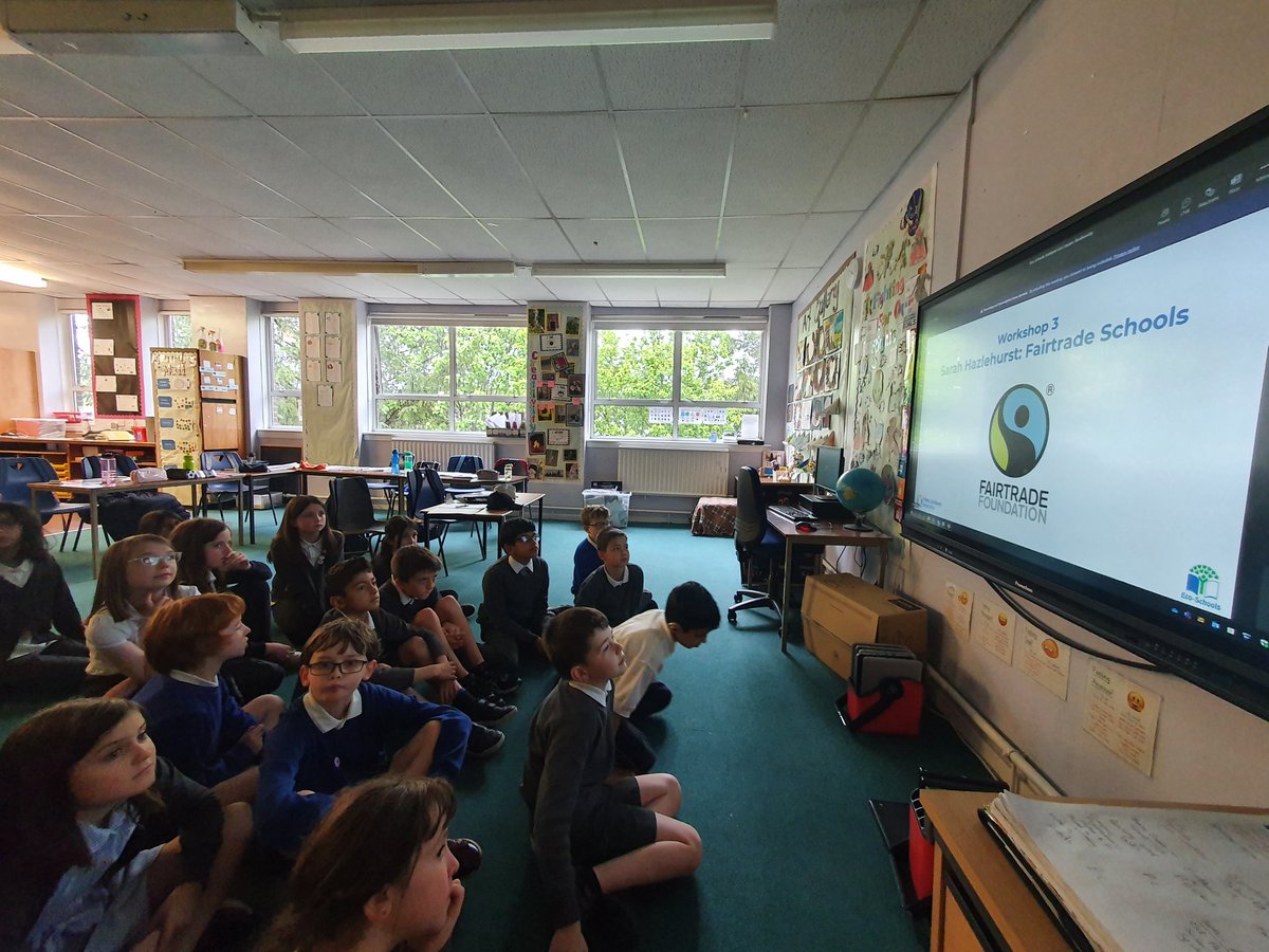 BraidbarPS's tweet photo. Primary 5B are keeping up to date with their @FairtradeUK knowledge since becoming a Fair Active School. Thank you @KSBScotland and @EcoSchoolsScot for a brilliant morning of live workshops! #RRS #fairaware #FairtradeAction2022 https://t.co/2prOCNTl4M