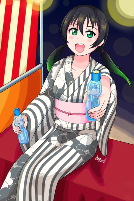 「一緒にラムネのも?」的な浴衣侑ちゃん

#高咲侑
#虹ヶ咲 