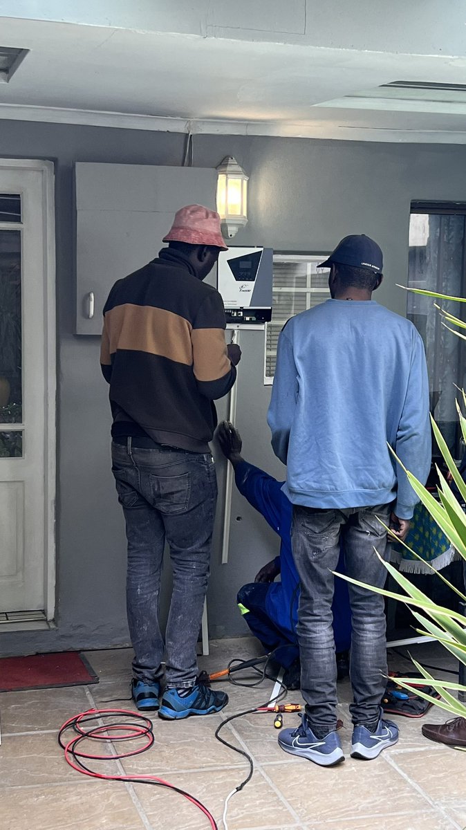 PhilMphela's tweet photo. I’m fed-up with Loadshedding. 

Getting an inverter battery installed today … now my lights, tv and other gadgets will be on when your EishKom switches off. https://t.co/4614weBHM8