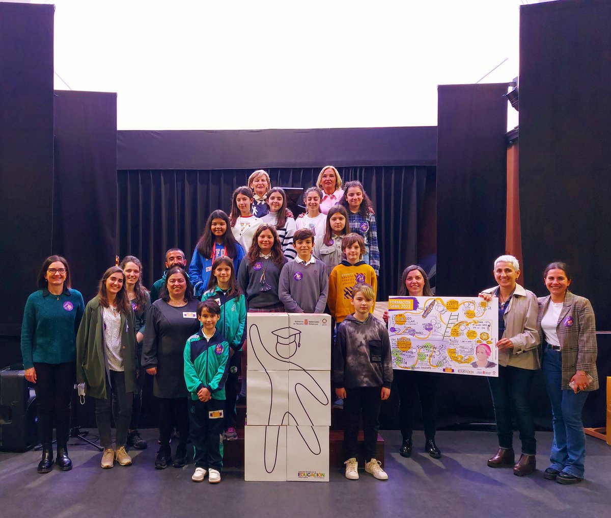 CME_es's tweet photo. Durante la #SAME2022 en Tudela y Pamplona tuvieron actos centrales con los que cerraron todo el trabajo hecho durante el curso en más de 40 centros de toda Navarra. #MilmillonesdeVoces 
📚Lee la noticia aquí:  https://t.co/2uau8BDF6U https://t.co/iQQqlF870U