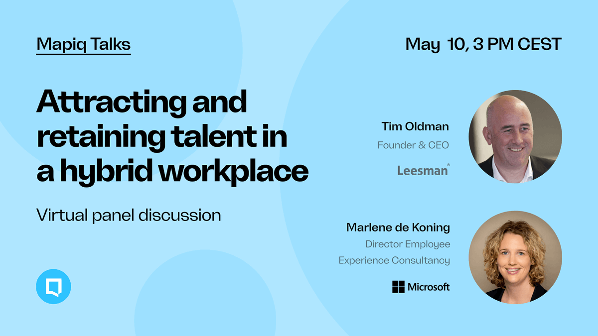 Tomorrow at 3 PM CEST, we will be hosting a virtual panel discussion on how to attract and retain talent in a hybrid workplace. 

📣Don't forget to register to save your spot: bit.ly/3vMOiO4 <a href="/Microsoft/">Microsoft</a> <a href="/LeesmanCEO/">Tim Oldman</a> @Leesman_index