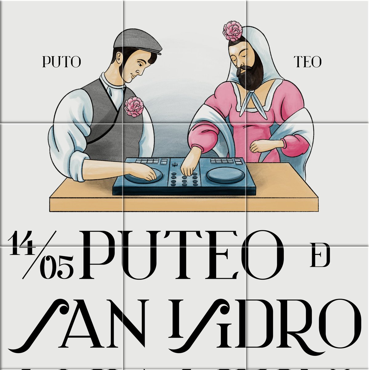 Puteoputeo's tweet photo. 🌹¡Pichis!🌹

En la víspera del día del patrón de la villa, dos jóvenes de pelo ensortijado estarán poniendo por los altavoces del @Contraclub las tonadas y coplillas postineras que hacen bailar a la muchachada. A partir de las 00:00h, ¡Esperamos vuestros agasajos! #sanisidro2022 https://t.co/2uvG7WwOY3