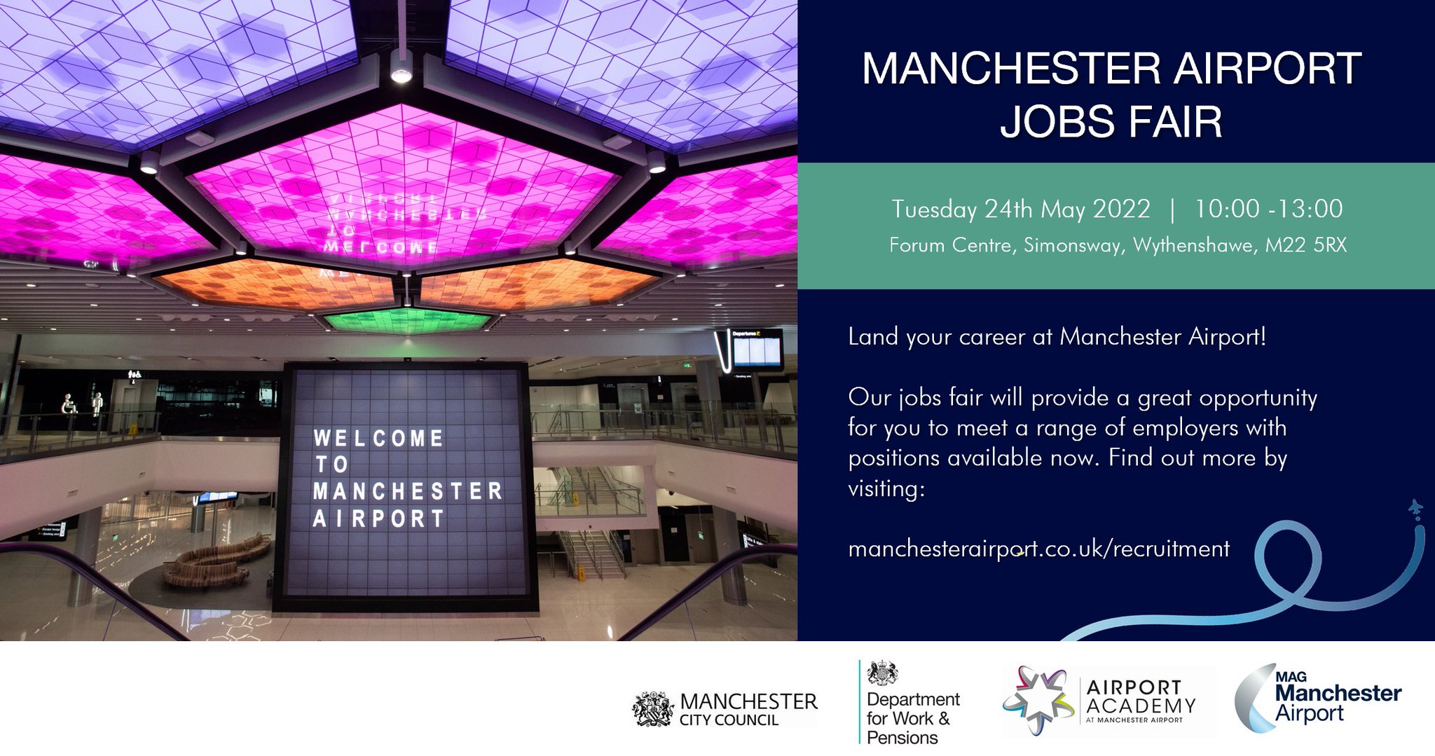 Manchester Airport on Twitter "Land your career at Manchester Airport! ️ Come along to our Jobs