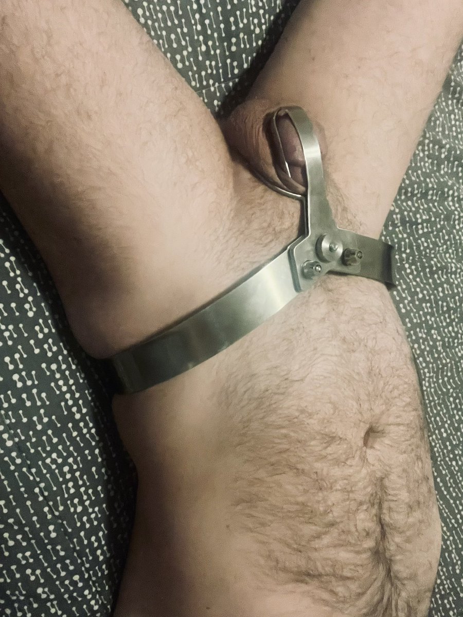 Pup_Huffer's tweet photo. Tried on Sirs chastity belt tonight!! 😈🤤😍

#teamlocked #lockedfag #breedme #chastitybottom #lockedcumdump #lockedgay https://t.co/BqUgbcfrRs