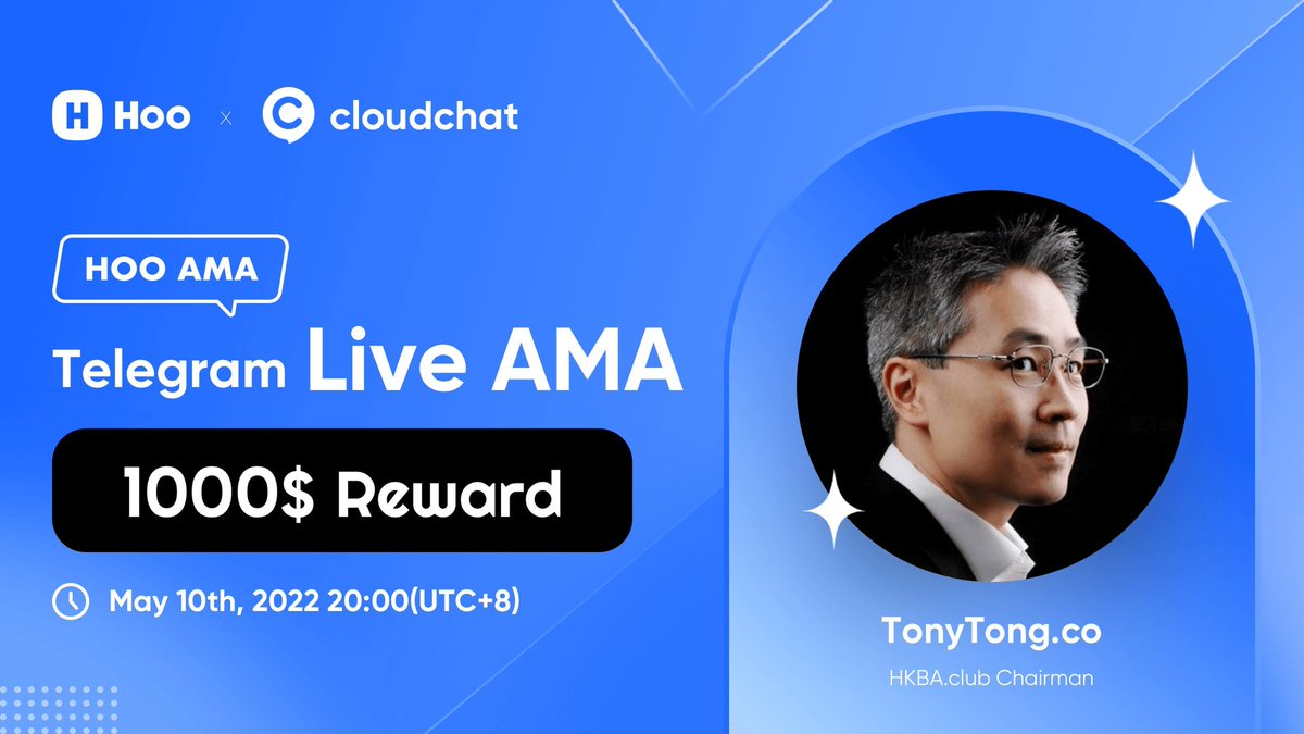 🚀TG Live #AMA on May 10,20:00(UTC+8) with <a href="/cctokenOfficial/">SISI Token</a> 

✅Follow+RT+Like <a href="/Hoo_exchange/">Hoo.com</a>, Comment HooUID,25winners split 500U

👏Process

 1⃣️Fixed Q&amp;A

 2⃣️Ask that 5 person will win 20U for each.

 3⃣️Send slogan to select 20whitelist

😃Place: bit.ly/2O2nrsW