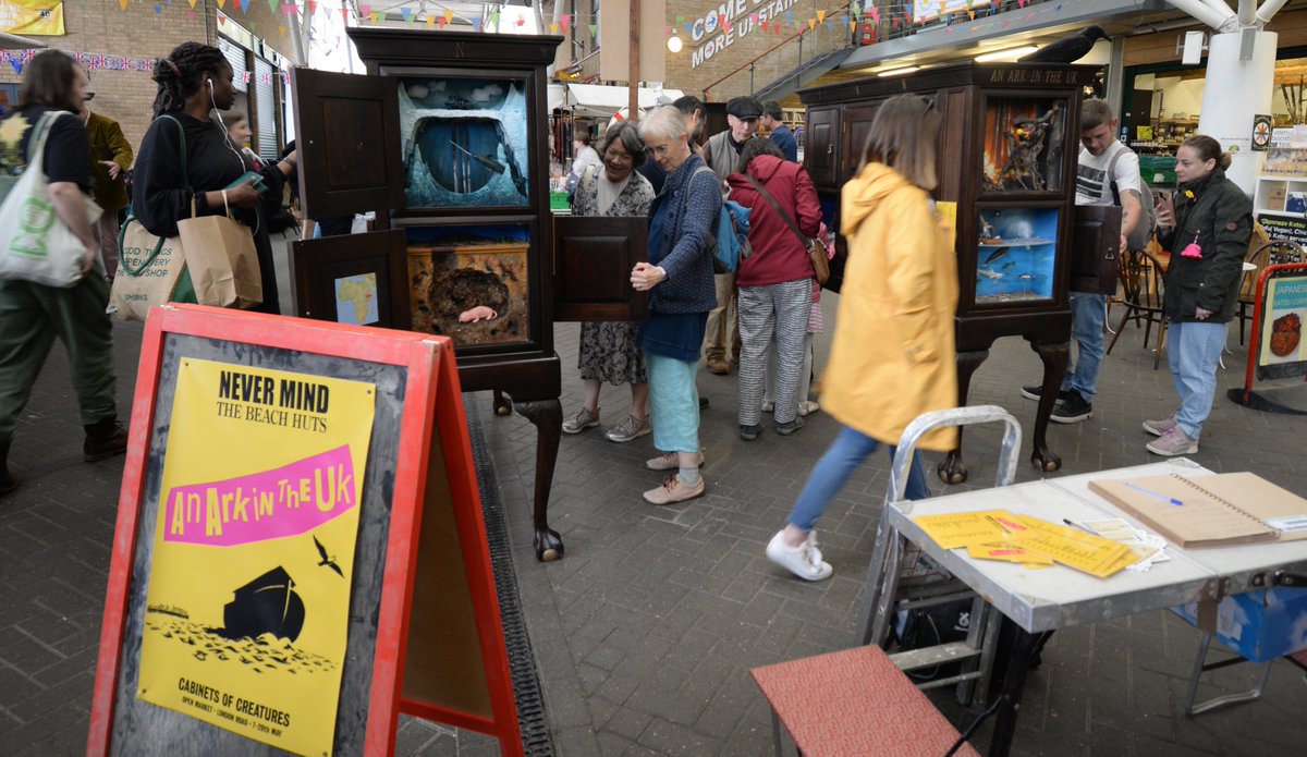 JerryWebb47's tweet photo. Completely packed day at #anarkintheuk at The #openmarket in Brighton. Part of the #brightonfestival and open every day until May 29th. Whimsical, quirky and completely unconventional. So very Brighton.. https://t.co/w4dgzJXshF