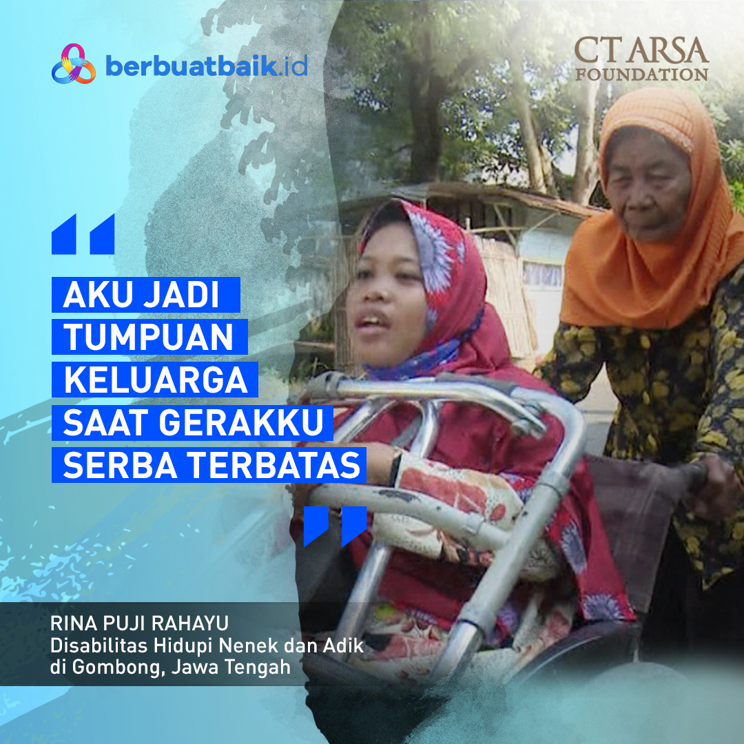 detikcom's tweet photo. Meski dengan kondisi tubuh lumpuh layu sejak lahir, Rina berusaha menafkahi neneknya, Mbah Sanem yang pikun, dan adiknya, Dimas yang alami disabilitas intelektual. 

#sahabatbaik, mari bantu Rina dengan berdonasi melalui @berbuatbaik_id atau link https://t.co/GJIwE9Isby. https://t.co/TXLsvahRyu