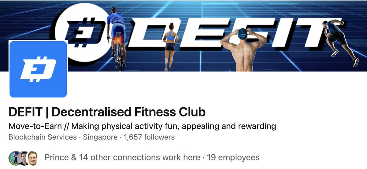 Over 1,600 followers on <a href="/LinkedIn/">LinkedIn</a> 🎉 We continue to grow our community across all channels. LFG #DEFIT 
#MoveToEarn #cryptocurrency #blockchain #fitness #fittech #sportech #swim #bike #run