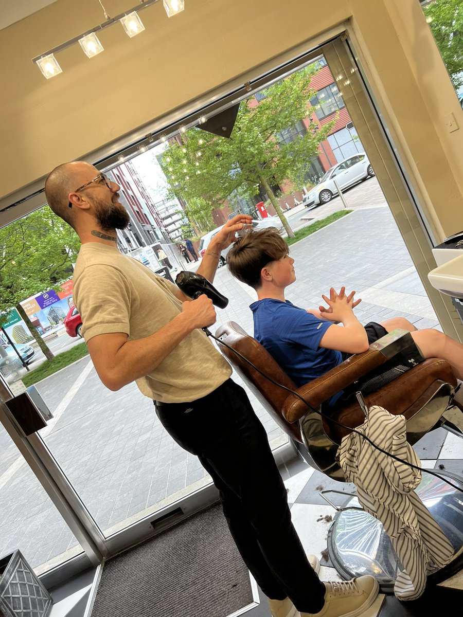 Love getting my haircut at the same time as Harper. We have such a nice bit of banter with the boys at Burgundi !!!!