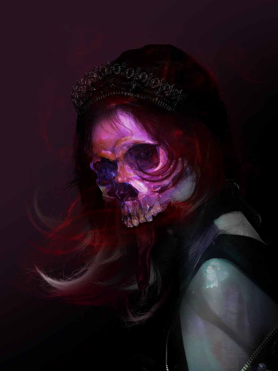 OParhamO's tweet photo. " Princess Of Darkness " Available On @formfunction 
24h auction | 1 ◎ reserved
🔗https://t.co/3402EFhneW
-
#SolanaNFT #darkart #skull #portrait #NFTartist #NFTartworks #digitalart #digitalpainting #NFTCommmunity #SOL https://t.co/US3WyS9Zxb