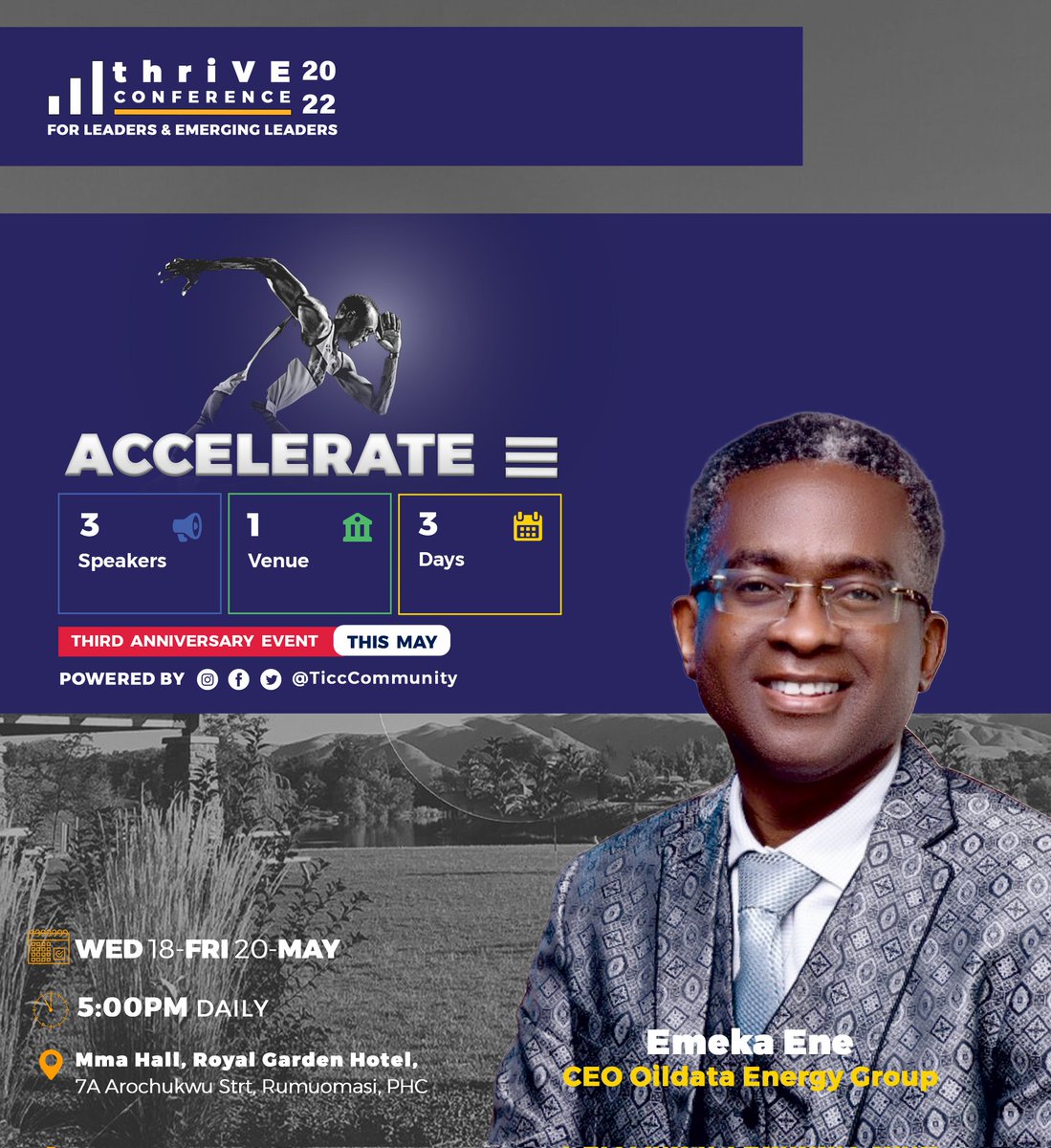 TiccCommunity's tweet photo. Emeka Ene is the CEO of the Oildata Energy Group (OEG). He has served in various capacities on a voluntary basis: He championed the ENPOWER FTZ project, a PPP initiative to accelerate industrial development in the Southern Region of Nigeria.  
#thriveconference
#ticccommunity https://t.co/GYApUalR0U