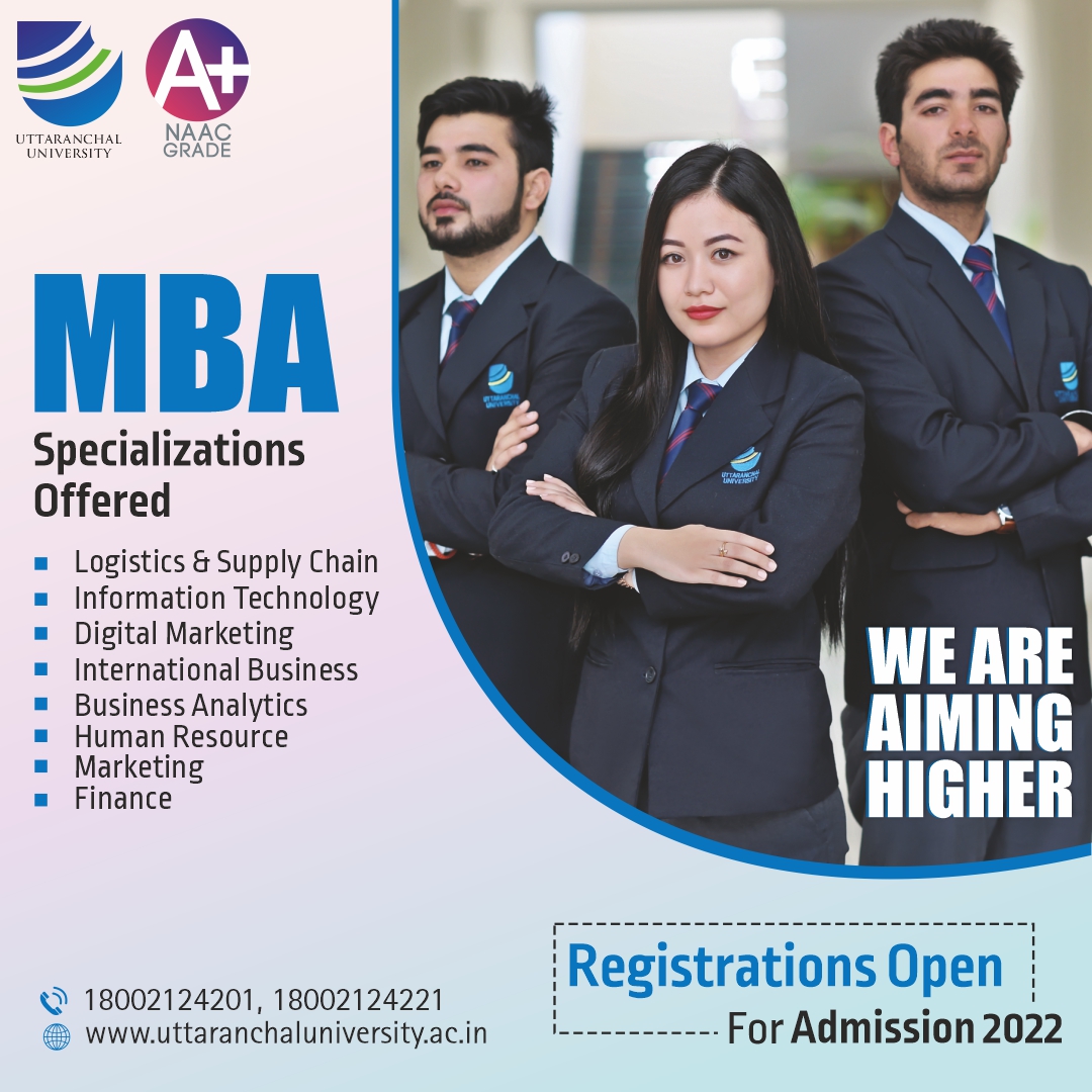 UUDehradun's tweet photo. Uttaranchal University (NAAC Grade A+) is inviting applications for MBA. Registrations are open for the 2022-24 session. 

Apply Here: https://t.co/tpvbtKDeRd
Call us: 18002124201

#mba #mba2022 #mbaadmissions #UttaranchalUniversity #naacaplusuniversity https://t.co/GFc5hw2Uue