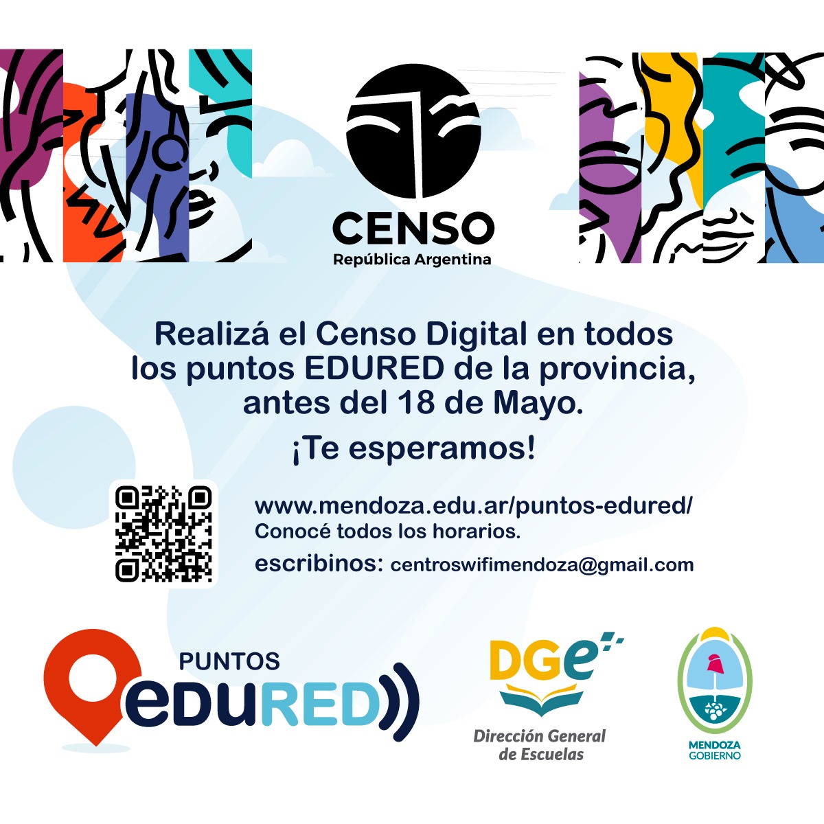 MzaDGE's tweet photo. Recordá que podés realizar el Censo digital en los centros #EDURED.

📌Hay 71 puntos wifi ubicados en toda la provincia.
➡️Si querés saber sus ubicaciones y horarios ingresá a https://t.co/0yKMZ48AMD

➡️Consultas al correo:
📨centroswifimendoza@gmail.com
➕https://t.co/xNTBCeP2fn https://t.co/UaEfC9zwM9