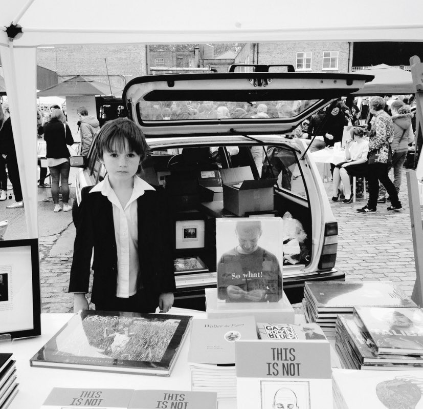 ameliatroubs's tweet photo. @artcarbootfair is back this weekend at Kings Cross. Cubbit Square. May 14th. Choosing vintage prints, contact sheets, and printing up new work from the 90s. That’s my son manning the Trolley books stall for us bk in 2015. Looking forward to seeing everyone! https://t.co/QI9MZE7NhM