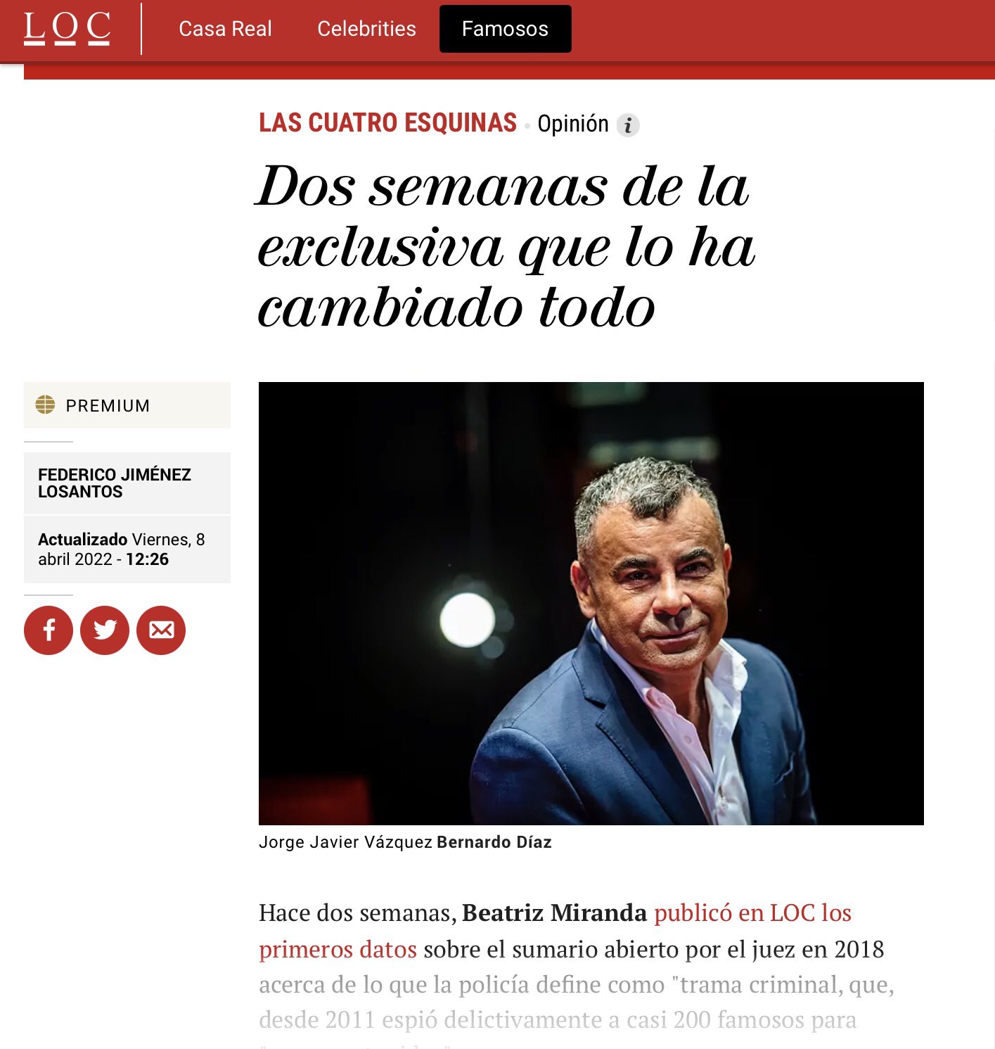 Federico Jimenez Losantos Y Rocio Carrasco Belén_Azul🦋💙 on Twitter: "Ya ven, personas de ideología totalmente  distinta que llegan a la misma conclusión, lo de @lafabricadelatv es todo  un despropósito #YoMeRebelo9M @elmundoes @eslamananadeFJL  https://t.co/Wk7C8N9i0c" / Twitter