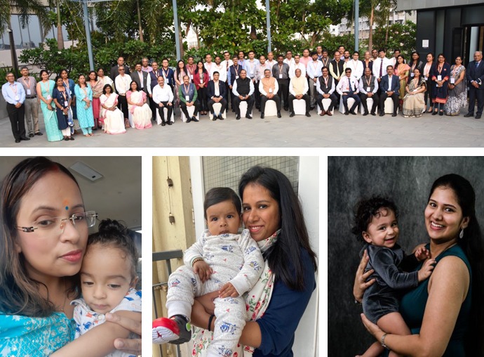 DirHR_iocl's tweet photo. #IndianOil believes in gender parity. A special policy empowers our Moms to undertake work travel with children under 2 yrs &amp; an attendant. At a recent HR Conference, was delighted to meet Jyoti, Kriti &amp; Daarini, who travelled to the #CityOfJoy for work with their bundles of joy! https://t.co/IkrhPHofle