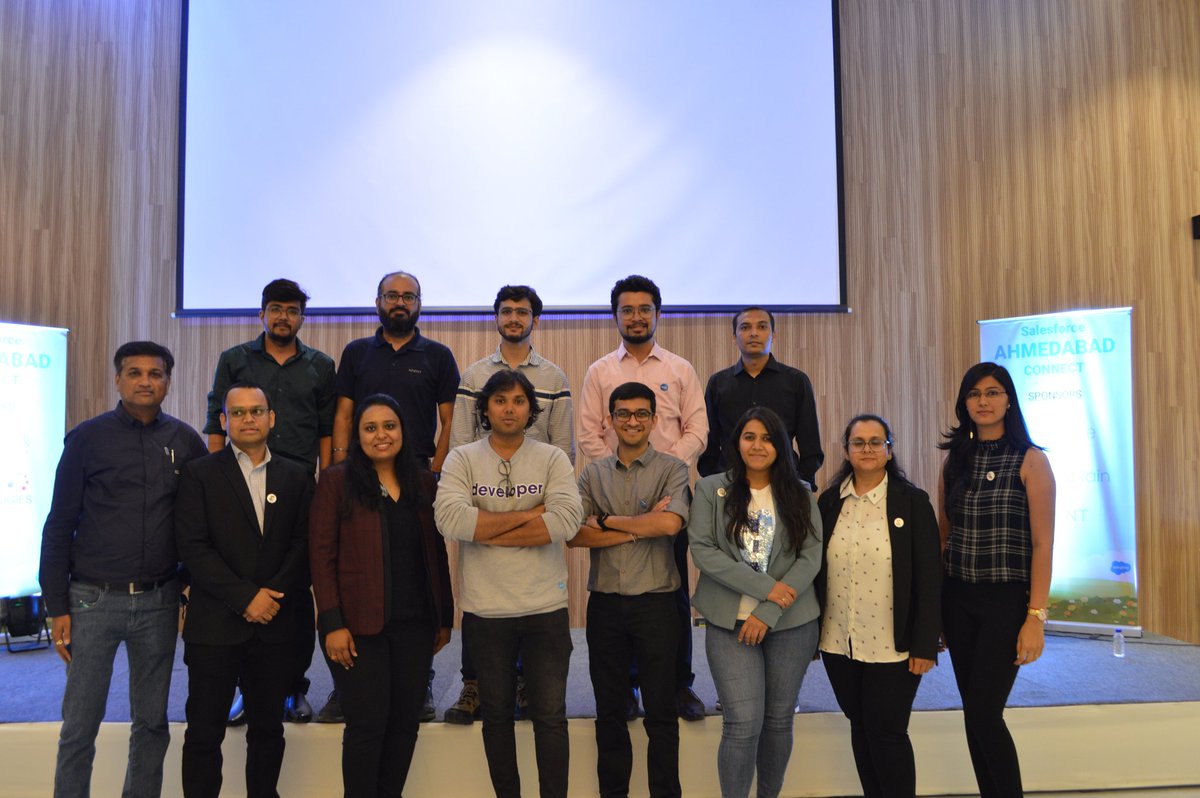dharmikthummar's tweet photo. Well spent weekend with so many talented people. its a great to see this growing salesforce community in Ahmedabad. More to come soon.😇Thanks to all the volunteers and attendees.
@SfdcKiran @SwagatTalsania @Mitzeey92 @manjulatayadav1 @_GaurangB @trailhead @salesforceahm https://t.co/apOZVWCQsu
