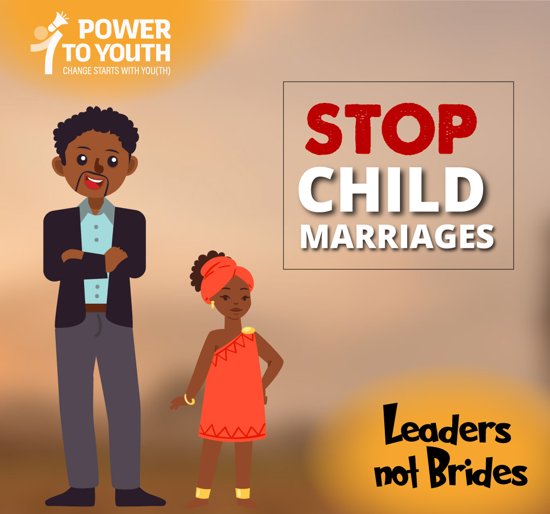Power2YouthKe's tweet photo. Many young girls are given in marriage by their parents in exchange for livestock or goods or because they are seen as an economic burden.

Child marriages compromise a child's development and threaten the achievement of Sustainable Development Goals. #Power2YouthKE https://t.co/dPKKa5Dcet