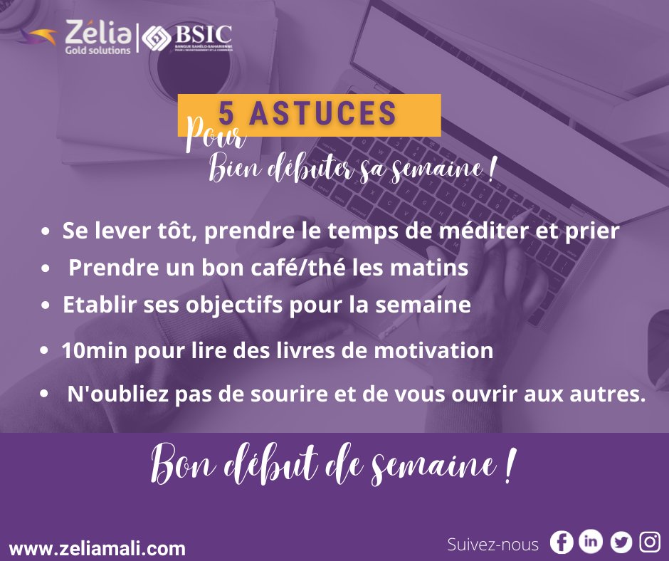 #mondaymotivation
C'est Lundiiii !
De petites astuces pour vous pour bien entamer cette semaine.
Bon début de semaine la famille !
.
#zelia #mondaymood