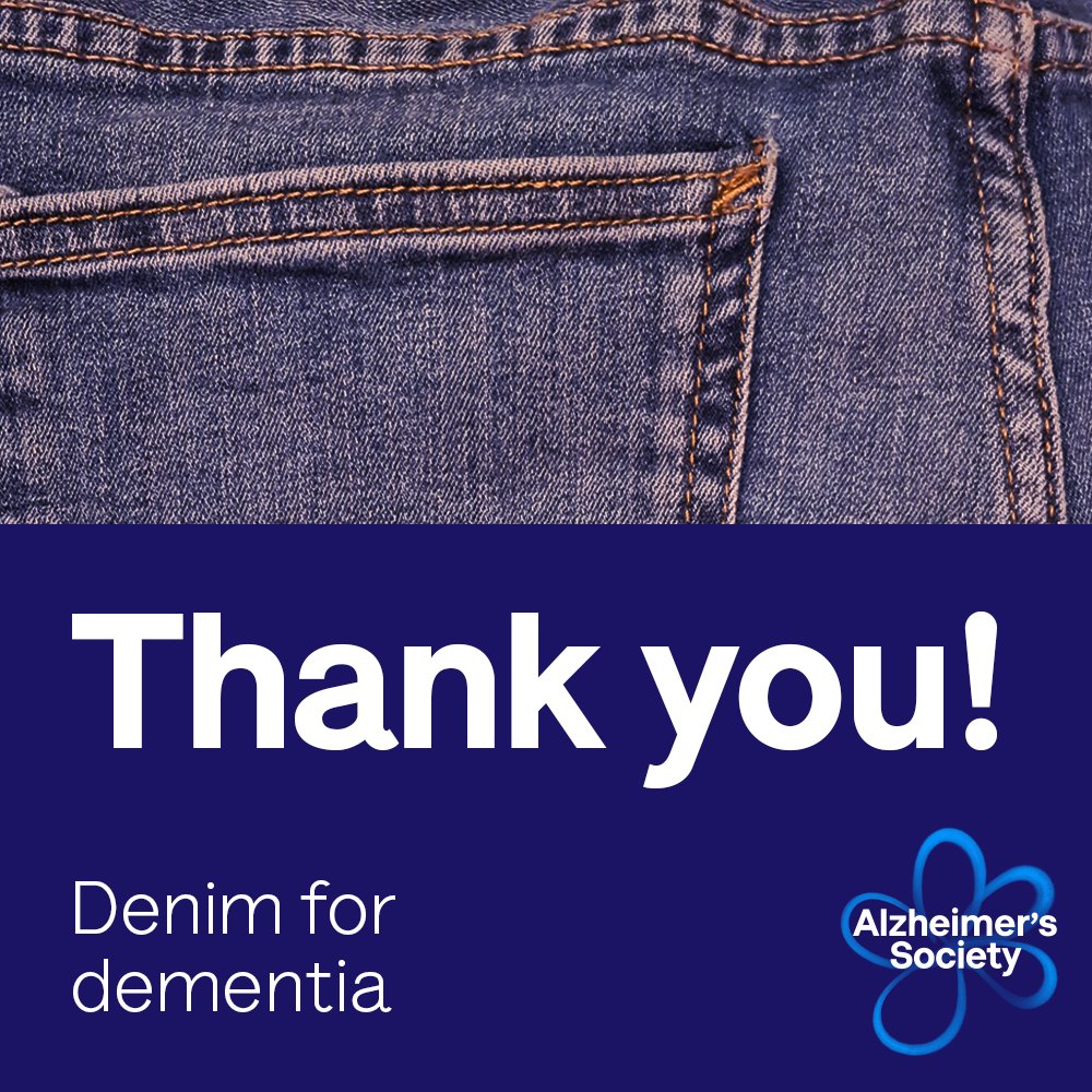 Denim for Dementia - Fri 20 May - DBA are taking part and we ask that you wear denim and contribute £1. All proceeds to The Alzheimer's Society. We are collecting pieces of denim with messages of support or for loved ones which will be posted off to create a huge pair of jeans!