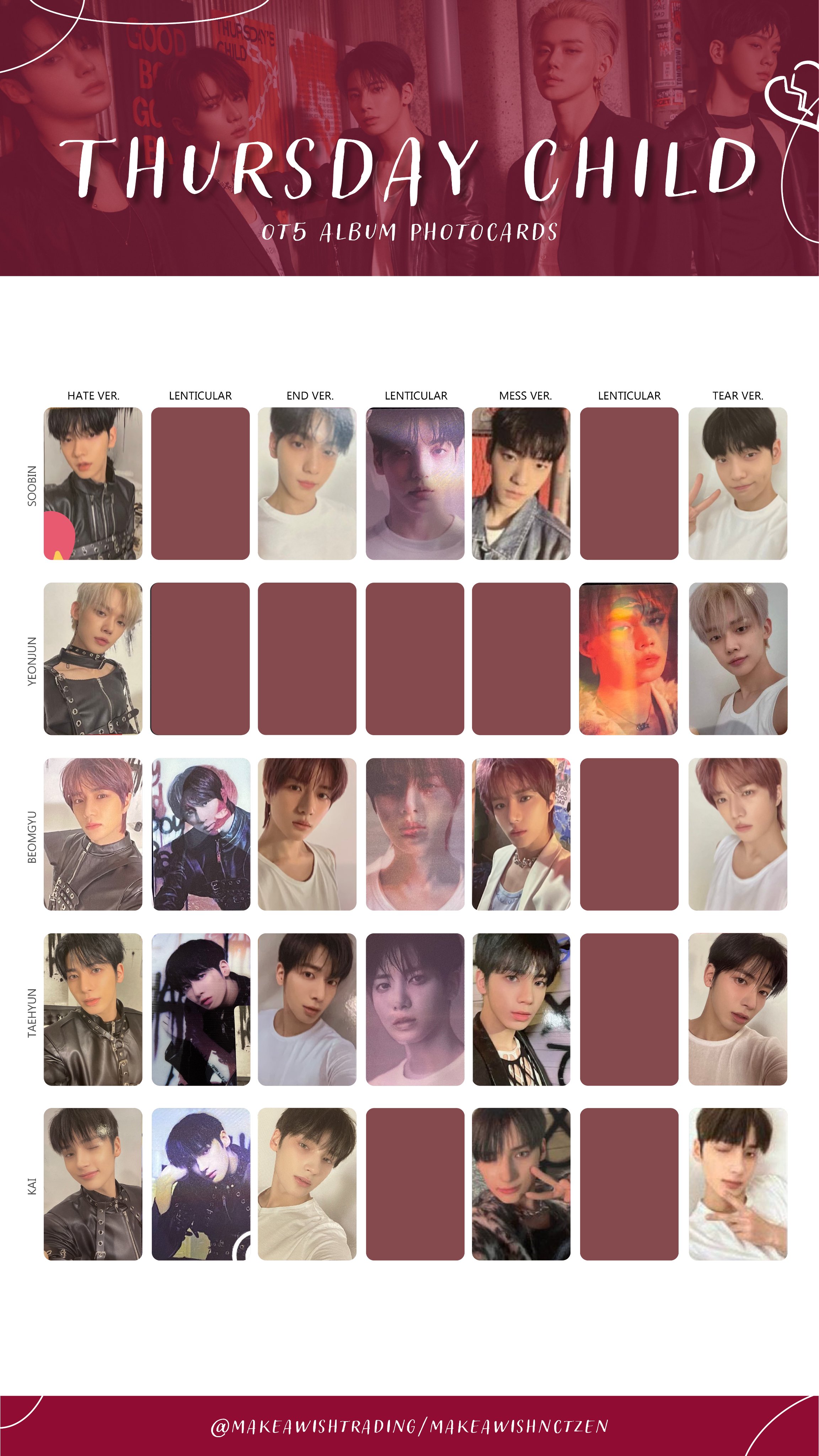 photocard templates on Twitter "UPDATE 2Ntxt "thursday's child