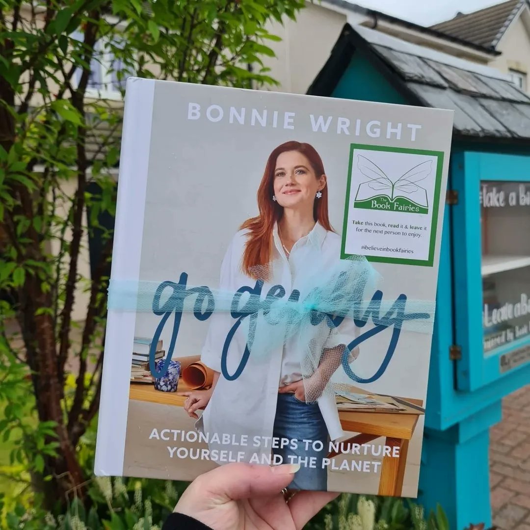 “It can sometimes be more within our nature to consume and waste than to tend, care for and maintain what we already have.” Will you find  Bonnie Wright's #GoGently in the Little Book House in Dunfermline? #IBelieveInBookFairies #BonnieBookFairies #BonnieWright #GreenBookFairies