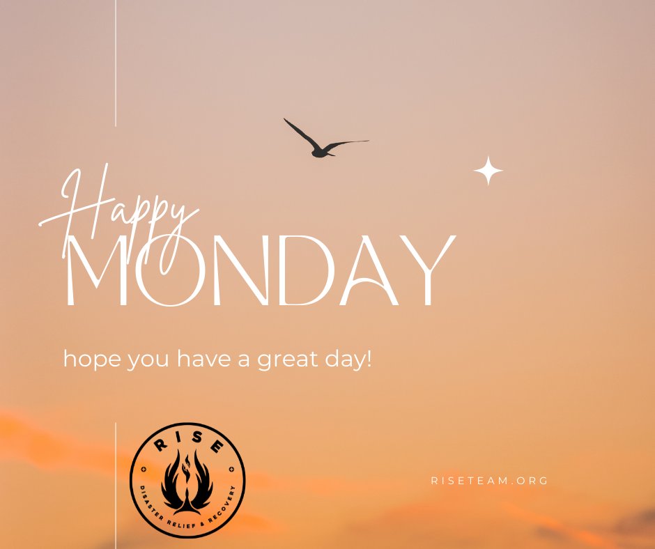 RiseRelief's tweet photo. Happy Monday from the RISE team! #riseteam.org #RISEteam #Monday #mondayfunday #HappyMonday https://t.co/HXYChcgtvW