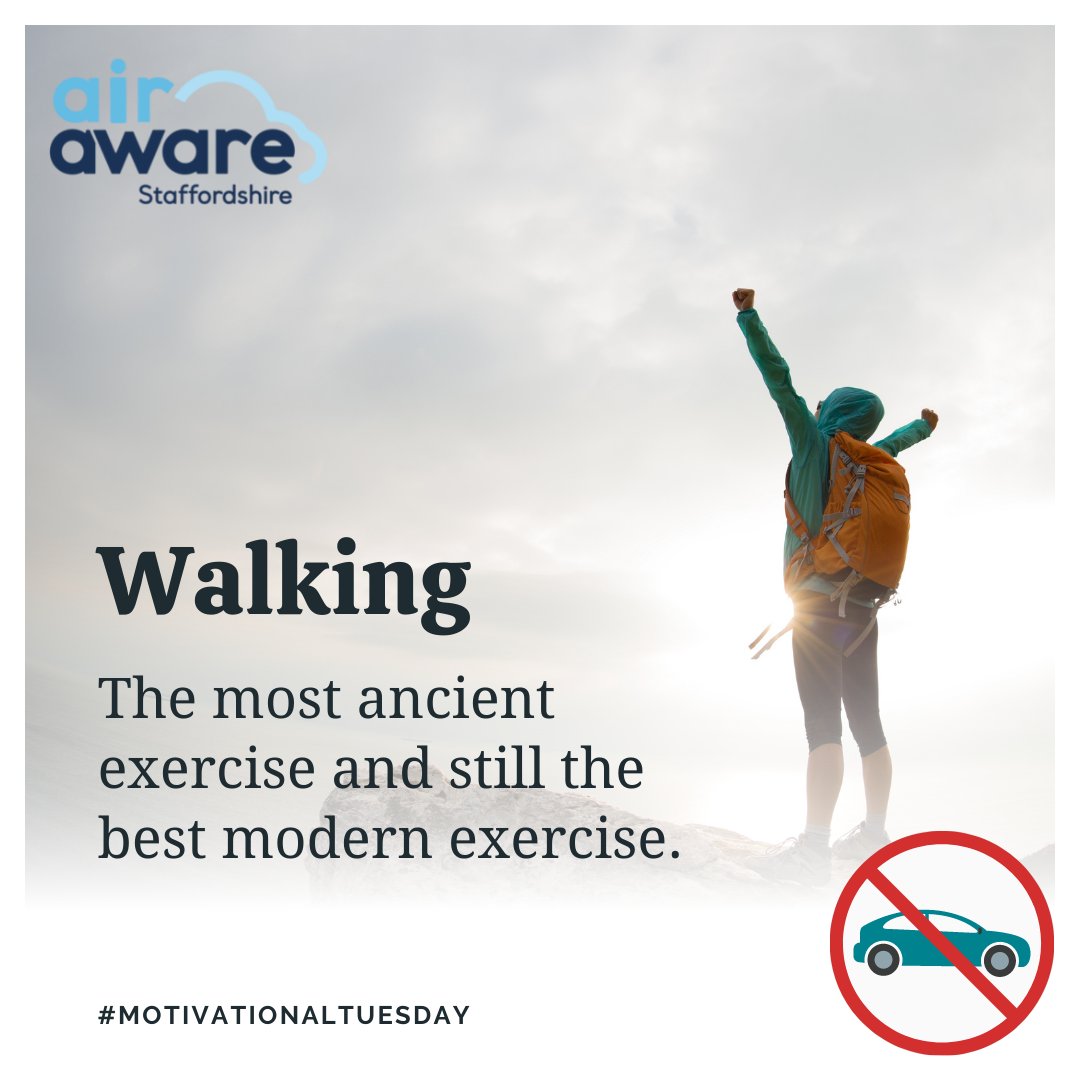 AirAwareStaffs's tweet photo. Struggling with increasing your daily steps? Why not leave your car at home and walk or cycle. If you've to drive, try to park further away from your destination and walk the last 10 to 15 minutes. #Walking #Cycling #ActiveTravel #DoingYourBit https://t.co/UCvTX2N4pm