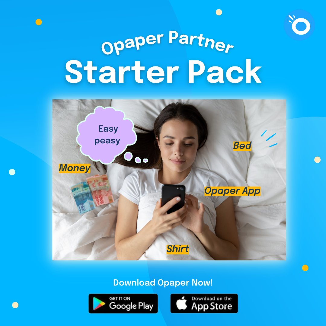 opaper_app's tweet photo. Proudly present to you, Opaper sellers' starter pack. Keep it simple with Opaper 💫

Onwards and upwards with Opaper 🚀

#OpaperApp #OpaperIndonesia https://t.co/zEqJYHqsvZ