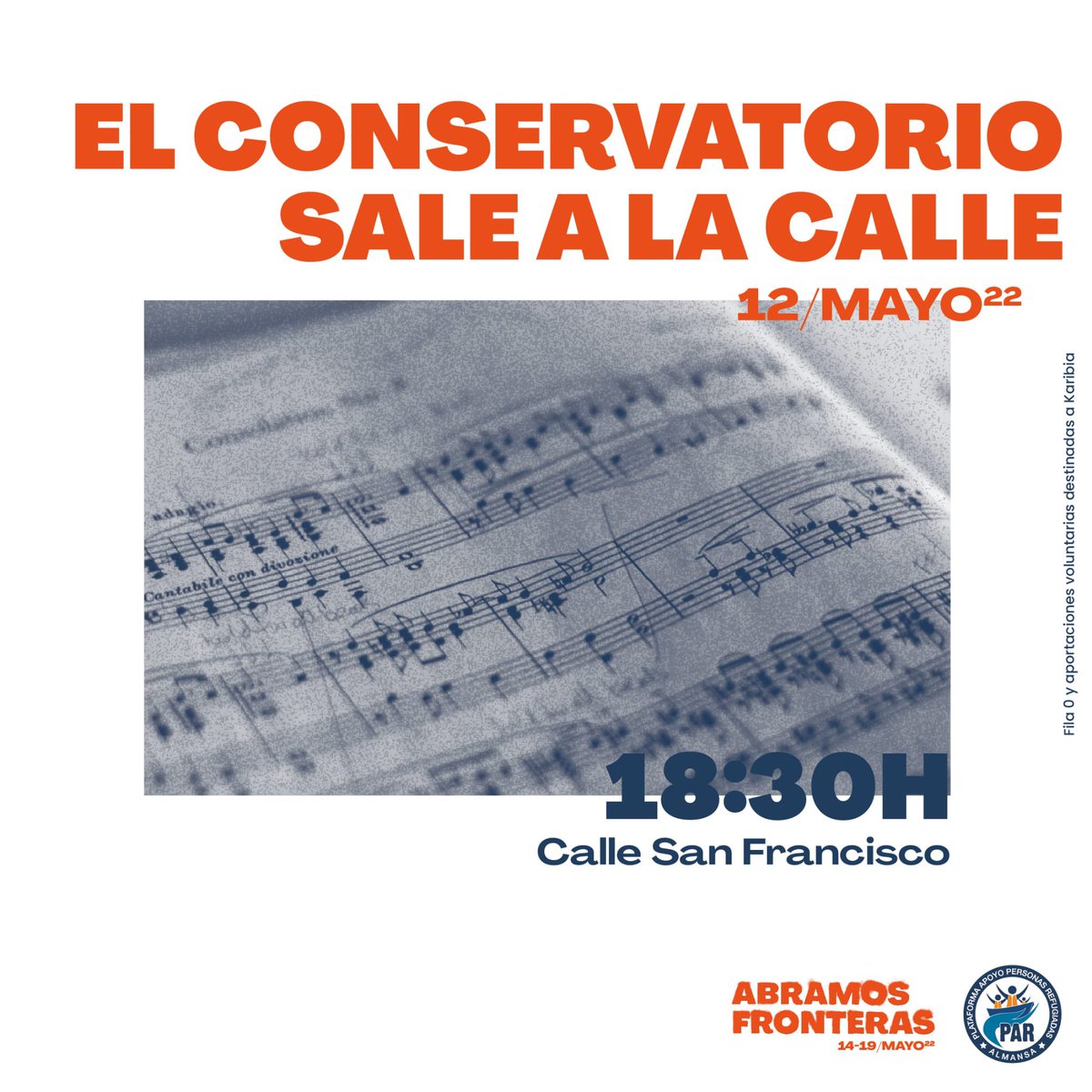 📢 5° Jornadas📢
Este próximo jueves el conservatorio Jerónimo Meseguer saldrá a la calle para llenarla de música. 

Estaremos colaborando en esta actividad con un stand informativo sobre las V jornadas.

¡Pásate a ver el talento de los jóvenes músicos de tu localidad!