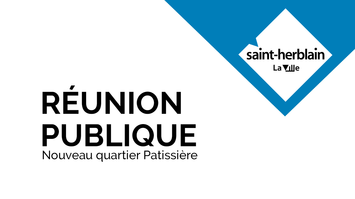 saintherblain's tweet photo. Une réunion publique autour du projet d'aménagement du nouveau quartier Patissière et son groupe scolaire, aura lieu demain, mardi 10 mai à 18h30 en salle du conseil de l'Hôtel de Ville. https://t.co/WrRwGPN4W4