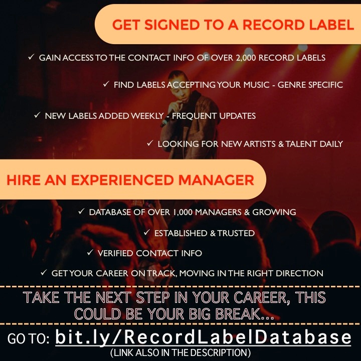 THEGRADIO's tweet photo. Gain Access To The Contact Info Of Over 2,000 Record Labels & 1,000 Managers From Across The Industry!
Go To:
https://t.co/dMR8sg8btg
This Could Be The Big Break That You Deserve...
#GetSigned #SignAManager #Manager #THEGRADIO #Artist #Artists #Rap #HipHop #RnB #Music https://t.co/sIuLfzGvfk