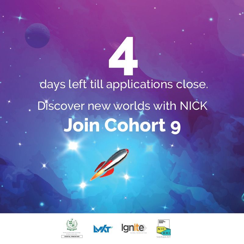 The clock is ticking! We're only 4 days away from the close of applications for our 9th Cohort.

Do you want to be a part of the NICK community? Click on the following link to apply to Cohort 9: nickarachi.com/apply

#StartSomething #SayHelloToNICK