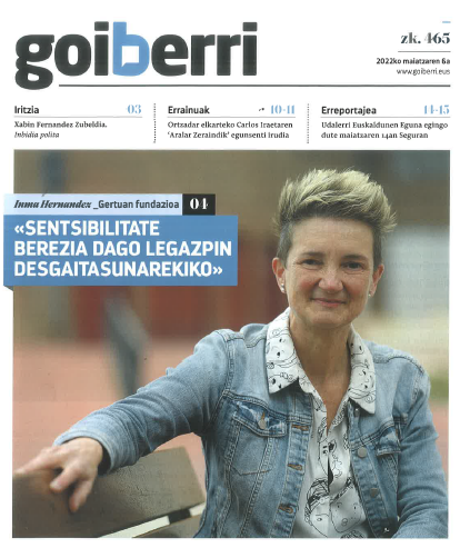 GertuanF's tweet photo. Inma Hernandez, @GertuanF|ko lehendakariaren elkarrizketa #goiberri aldizkarian: "Gipuzkoan, desgaitasuna duen inor ez da bakarrik geratuko"
https://t.co/LrZkxcJ4aR https://t.co/Qj93yjJFCb
