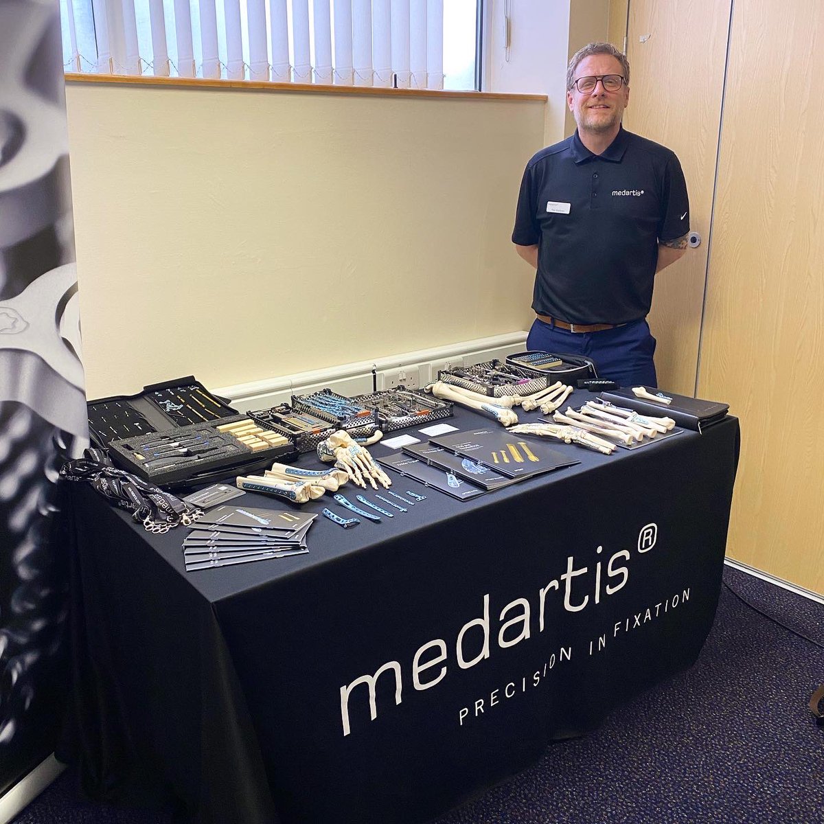 Medartis_UK's tweet photo. Change of scenery for a Monday! Today’s set up with Sophie and Paul at the Orthopaedic Primary Care meeting in Rotherham. 

#medartis #medartisuk #orthopaedics #trilock #orthopaedicimplants #orthopaedicprimarycare https://t.co/HS3KL0MyrS