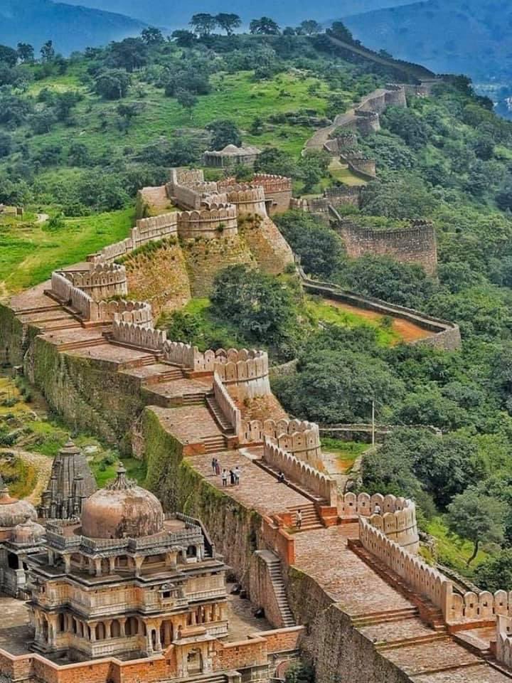 The Great Wall Of India!

The 2nd-longest continuous wall on the Planet that protects 360 Temples, surrounds the Fort of Kumbhalgarh ~ The Birthplace of Mewar’s legendary king Maharana Pratap.